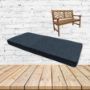 Revive Indigo Sunbrella Fabric Patio Dining Chair Seat Cushion
