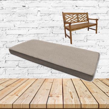 Revive Sand Sunbrella Fabric Patio Dining Chair Seat Cushion