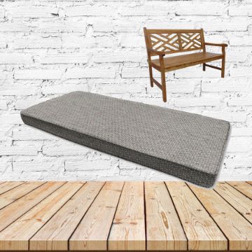Tailored Fog Sunbrella Fabric Patio Dining Chair Seat Cushion