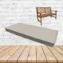 Tailored Snow Sunbrella Fabric Patio Dining Chair Seat Cushion