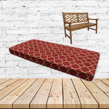 Accord II Crimson Sunbrella Fabric Patio Dining Chair Seat Cushion