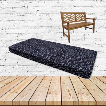 Adaptation Indigo Sunbrella Fabric Patio Dining Chair Seat Cushion