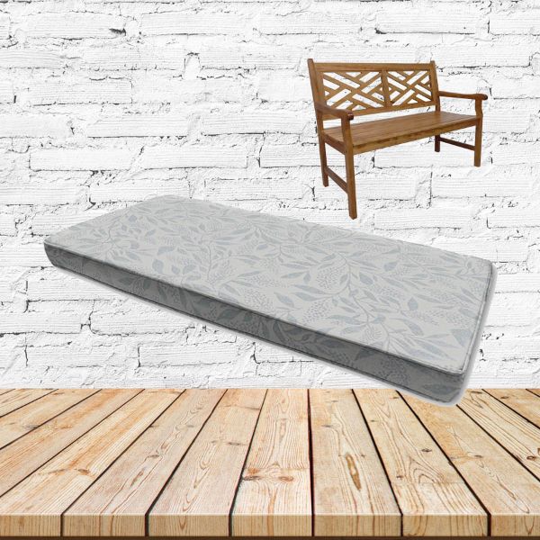 Exquisite Mist Sunbrella Fabric Patio Bench Cushion