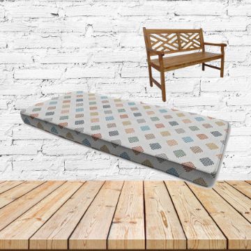 Infused Gem Sunbrella Fabric Patio Bench Cushion