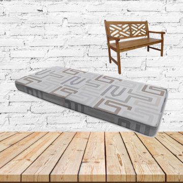 Labyrinth Cloud Sunbrella Fabric Patio Bench Cushion