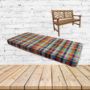 Mixture Mirage Sunbrella Fabric Patio Bench Cushion