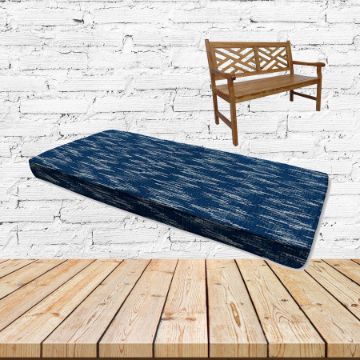 Mountains Lagoon Sunbrella Fabric Patio Bench Cushion