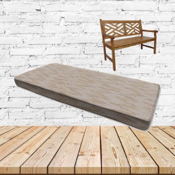 Mountains Sand Sunbrella Fabric Patio Bench Cushion