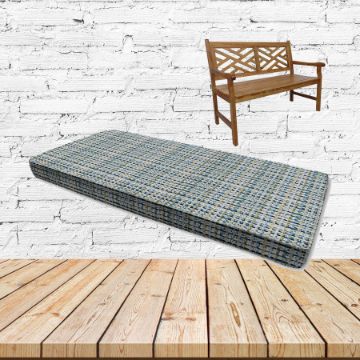Principle Lagoon Sunbrella Fabric Patio Bench Cushion