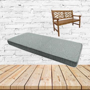 Santara Mist Sunbrella Fabric Patio Bench Cushion
