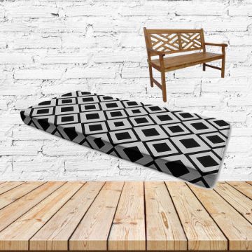 Savvy Onyx Sunbrella Fabric Patio Bench Cushion