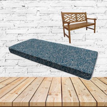 Undercurrent Lagoon Sunbrella Fabric Patio Bench Cushion