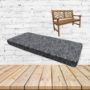 Undercurrent Storm Sunbrella Fabric Patio Bench Cushion