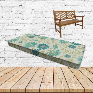 Violetta Baltic Sunbrella Fabric Patio Bench Cushion