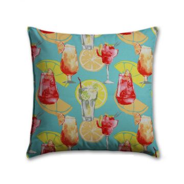 Outdoor Pillow Richloom Solarium Partytime Aqua