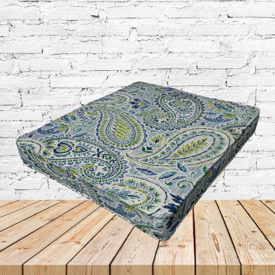 Richloom Solarium Artic Capris Boxed Patio Dining Chair Seat Cushions – Custom Outdoor Comfort