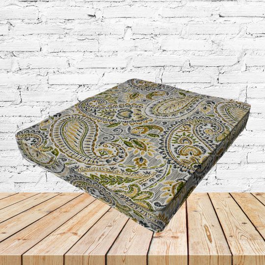 Richloom Solarium Artic Stone Boxed Patio Dining Chair Seat Cushions – Custom Outdoor Comfort