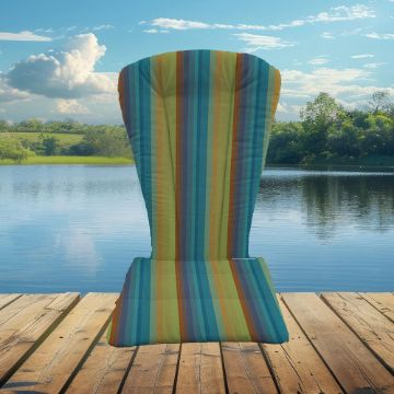 Sunbrella Astoria Lagoon Adirondack Chair Cushions or Chair Pads - Shell Back Style