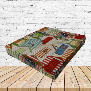 Richloom Solarium Beachhuts Cabana Boxed Patio Dining Chair Seat Cushions – Custom Outdoor Comfort