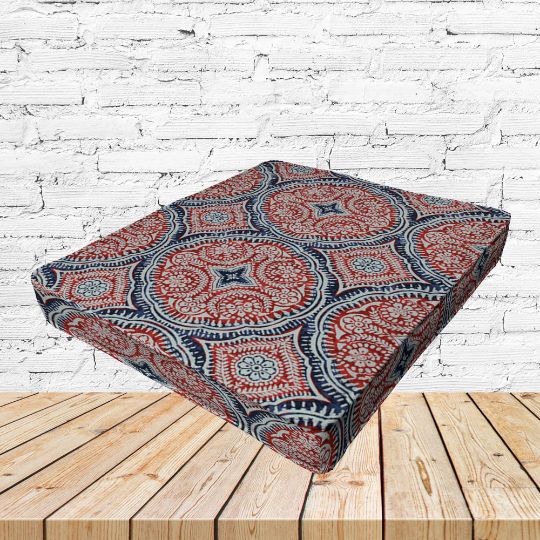 Richloom Solarium Besetta Nautical Boxed Patio Dining Chair Seat Cushions – Custom Outdoor Comfort