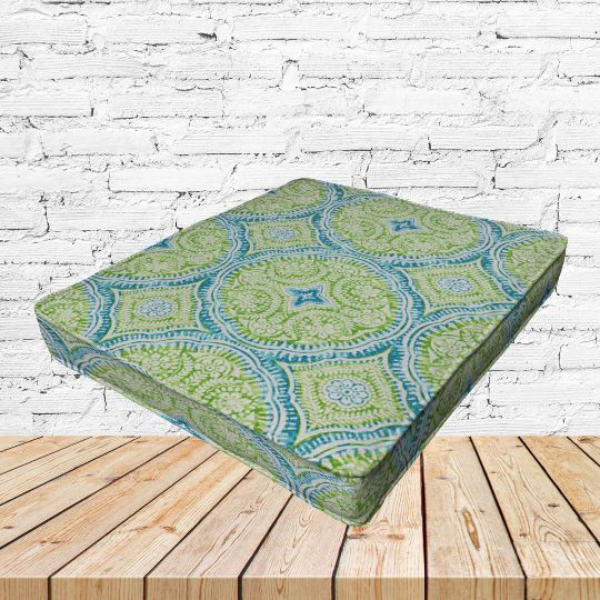 Richloom Solarium Besetta Seaglass Boxed Patio Dining Chair Seat Cushions – Custom Outdoor Comfort