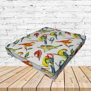 Richloom Solarium Bluebird Fiesta Boxed Patio Dining Chair Seat Cushions – Custom Outdoor Comfort