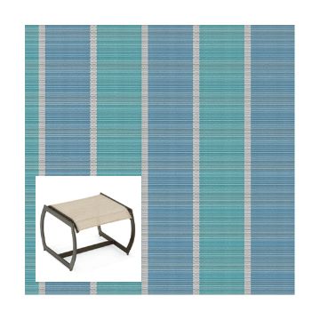 Phifer Fiji Stripe Aqua Ottoman or Chair Bottom Replacement Sling Fabric