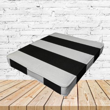 Richloom Solarium Cabana Black Boxed Patio Dining Chair Seat Cushions – Custom Outdoor Comfort