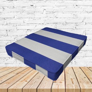 Richloom Solarium Cabana Cobalt Boxed Patio Dining Chair Seat Cushions – Custom Outdoor Comfort