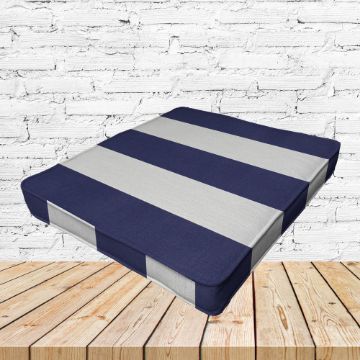Richloom Solarium Cabana Navy Boxed Patio Dining Chair Seat Cushions – Custom Outdoor Comfort