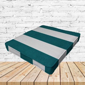 Richloom Solarium Cabana Peacock Boxed Patio Dining Chair Seat Cushions – Custom Outdoor Comfort