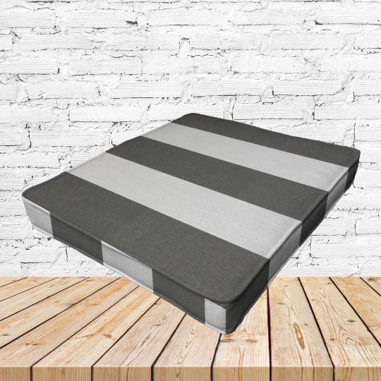 Richloom Solarium Cabana Stone Boxed Patio Dining Chair Seat Cushions – Custom Outdoor Comfort
