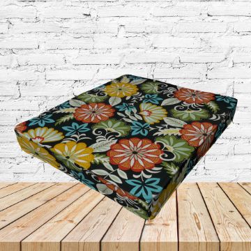 Richloom Solarium Cadelle Ebony Boxed Patio Dining Chair Seat Cushions – Custom Outdoor Comfort