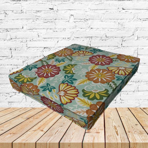 Richloom Solarium Cadelle Meadow Boxed Patio Dining Chair Seat Cushions – Custom Outdoor Comfort