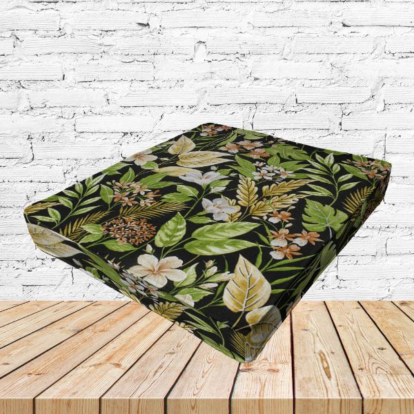 Richloom Solarium Carena Ebony Boxed Patio Dining Chair Seat Cushions – Custom Outdoor Comfort