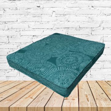 Richloom Solarium Crossway Aqua Boxed Patio Dining Chair Seat Cushions – Custom Outdoor Comfort
