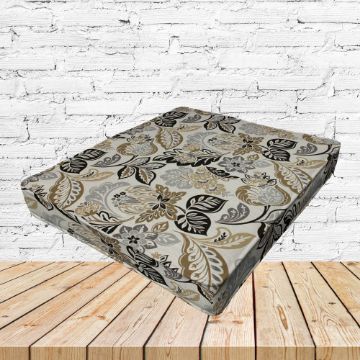 Richloom Solarium Daily Pewter Boxed Patio Dining Chair Seat Cushions – Custom Outdoor Comfort