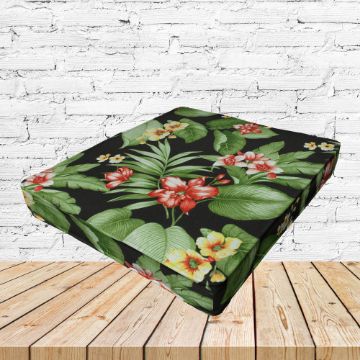 Richloom Solarium Davilla Noir Boxed Patio Dining Chair Seat Cushions – Custom Outdoor Comfort
