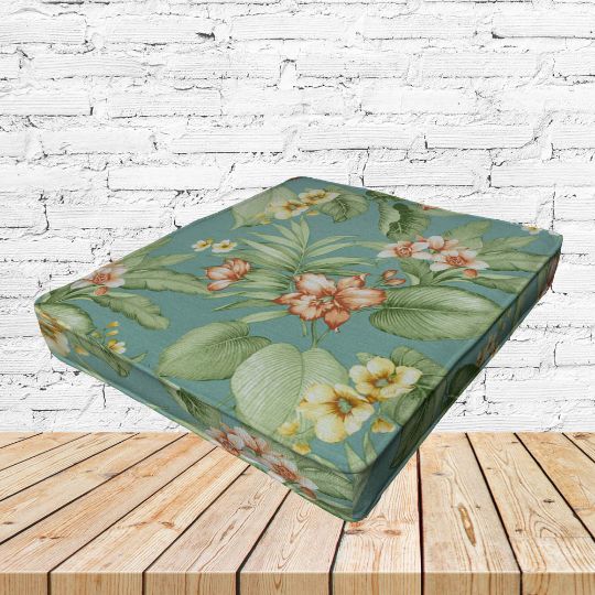 Richloom Solarium Davilla Seaspray Boxed Patio Dining Chair Seat Cushions – Custom Outdoor Comfort