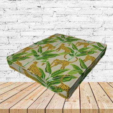 Richloom Solarium Enzel Linen Boxed Patio Dining Chair Seat Cushions – Custom Outdoor Comfort