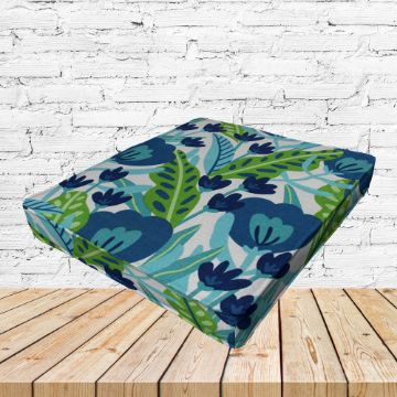 Richloom Solarium Fournette Lagoon Boxed Patio Dining Chair Seat Cushions – Custom Outdoor Comfort