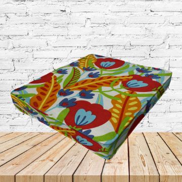 Richloom Solarium Fournette Multi Boxed Patio Dining Chair Seat Cushions – Custom Outdoor Comfort