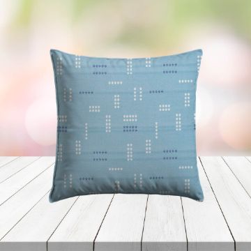Custom Outdoor Pillows in Outdura Jot Dot Electric | Fade-Resistant & Weatherproof