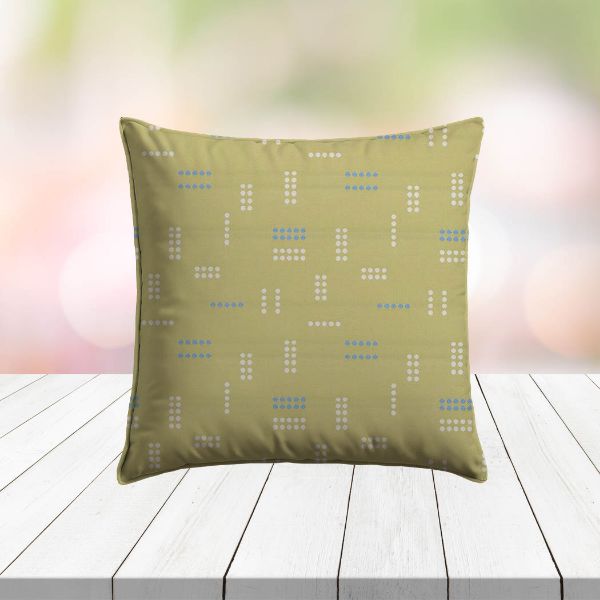 Custom Outdoor Pillows in Outdura Jot Dot Spruce | Fade-Resistant & Weatherproof