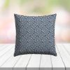 Custom Outdoor Pillows in Outdura Labyrinth Navy | Fade-Resistant & Weatherproof