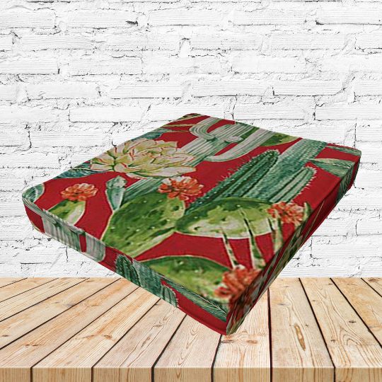 Richloom Solarium Hatteras Sangria Boxed Patio Dining Chair Seat Cushions – Custom Outdoor Comfort