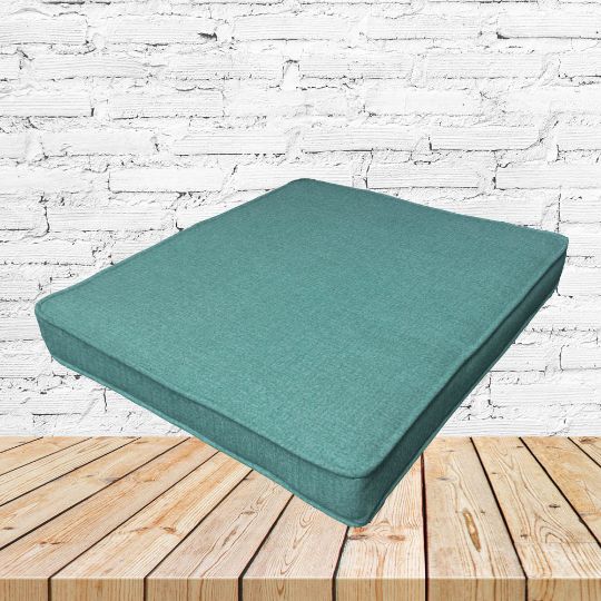 Richloom Solarium Husk Lagoon Boxed Patio Dining Chair Seat Cushions – Custom Outdoor Comfort