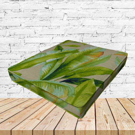 Richloom Solarium Mekko Caramel Boxed Patio Dining Chair Seat Cushions – Custom Outdoor Comfort