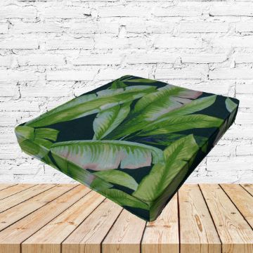 Richloom Solarium Mekko Emerald Boxed Patio Dining Chair Seat Cushions – Custom Outdoor Comfort