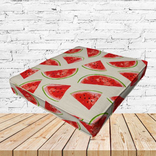 Richloom Solarium Melon Ivory Boxed Patio Dining Chair Seat Cushions – Custom Outdoor Comfort